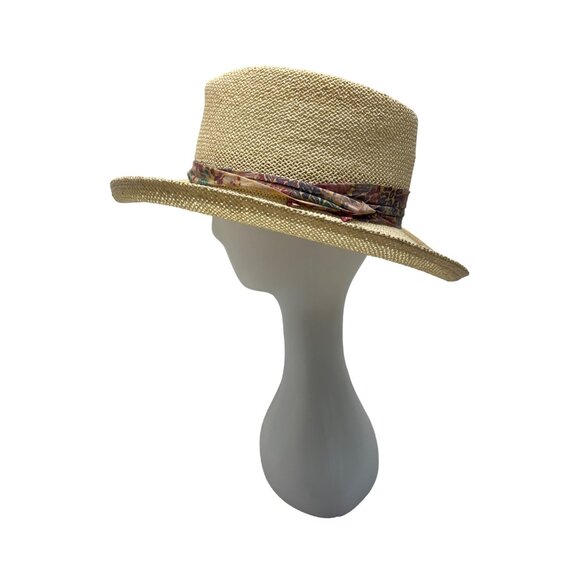 HEAD HEAD HEAD  Brim Straw Hat With Patterned Band main image 7